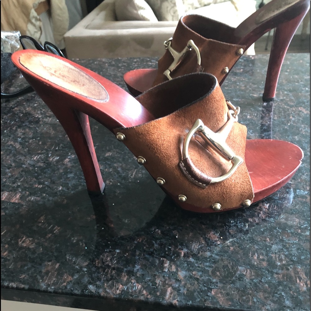 Gucci Wooden horse bit heels